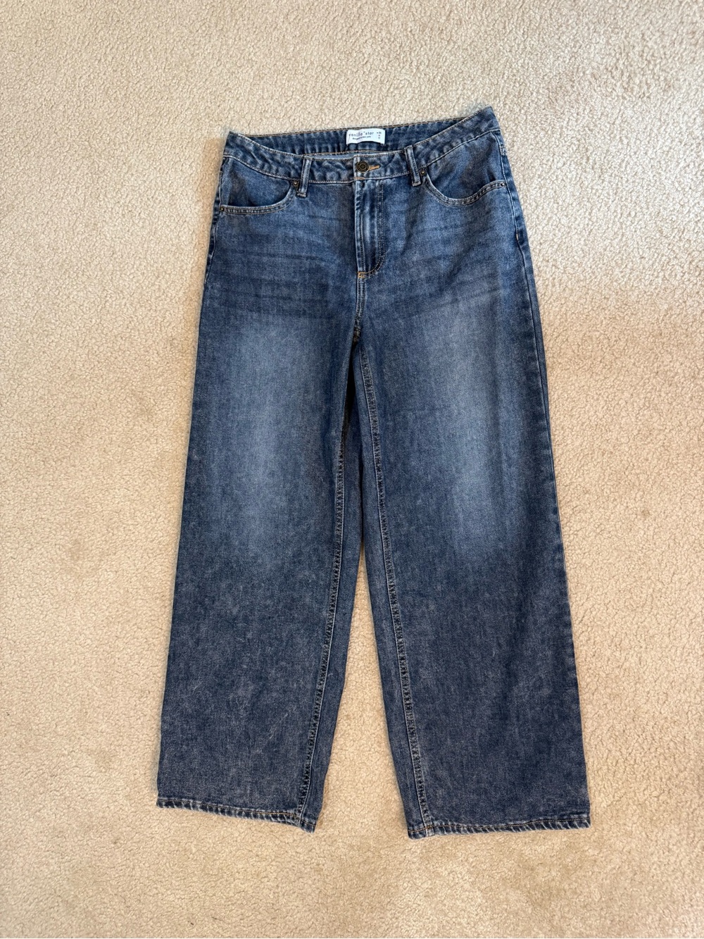 Straight Leg Jeans - Dark Wash Blue